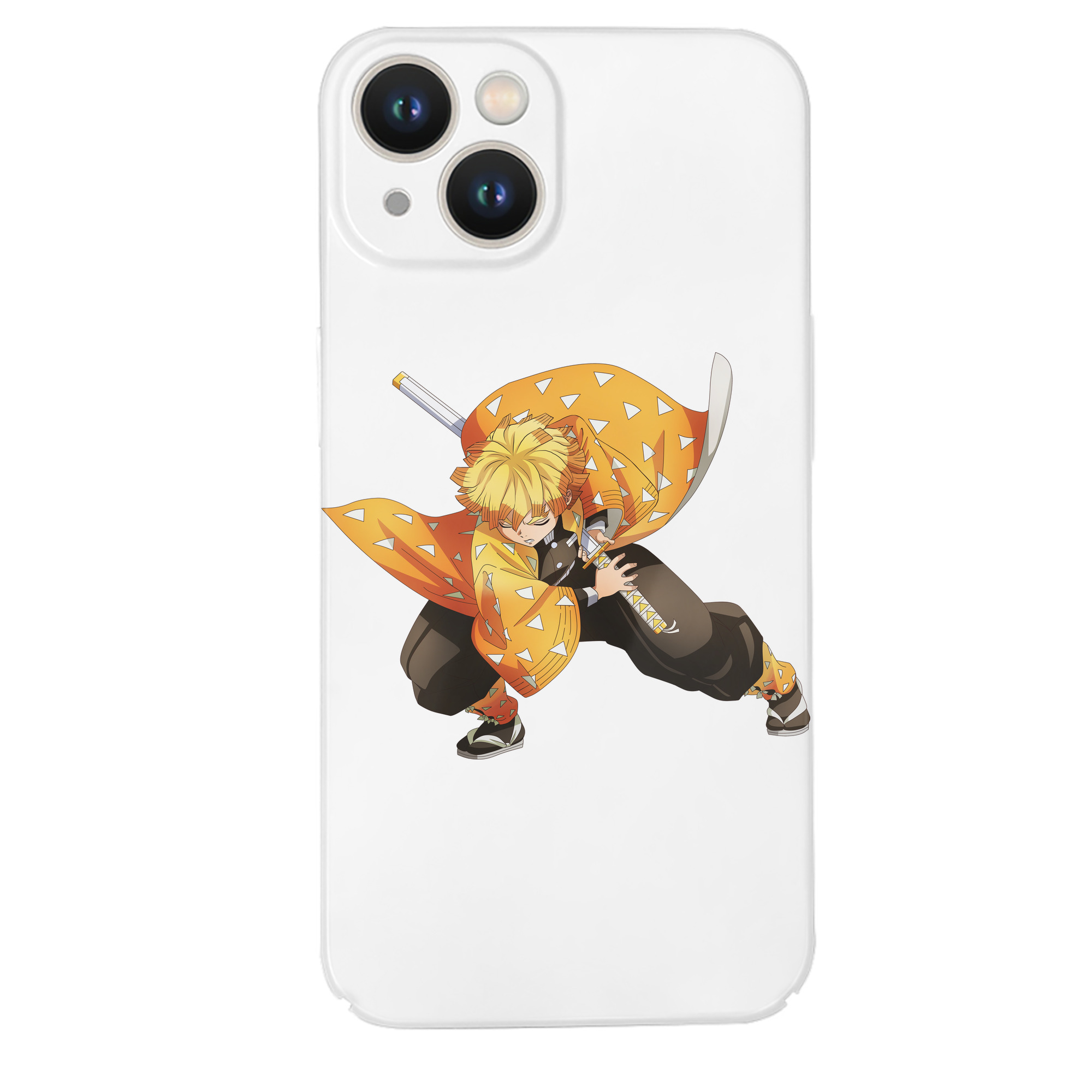 （画像用） 鬼滅の刃（きめつのやいば）我妻 善逸／あがつま ぜんいつ Agatsuma Zenitsu 【iPhone 14シリーズ対応】ハードケース